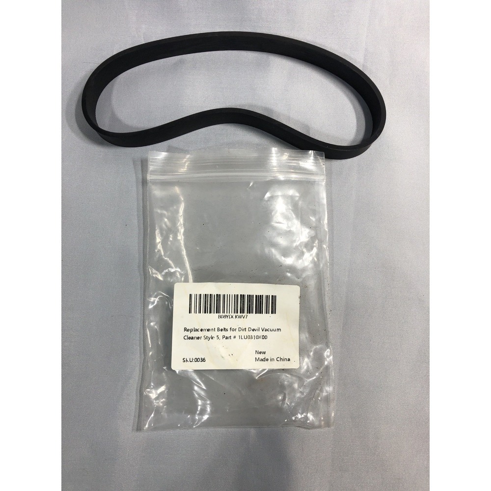Replacement belt for dirt devil vacuum Style Five (1LU0310X00) 7" long Folded